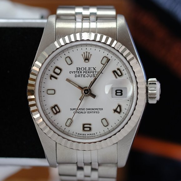 Rolex Datejust 69174 White Arabic Dial 26mm Watch - Picture 8 of 12